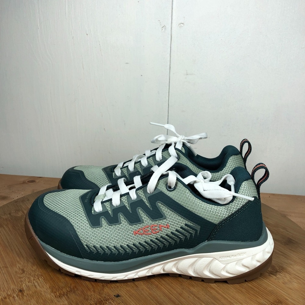 Keen Arvada womens size 6.5 shoes green carbon toe work utility sneakers